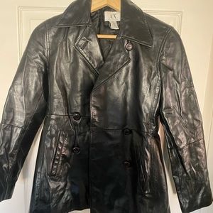 Vintage Armani Exchange Leather Blazer
